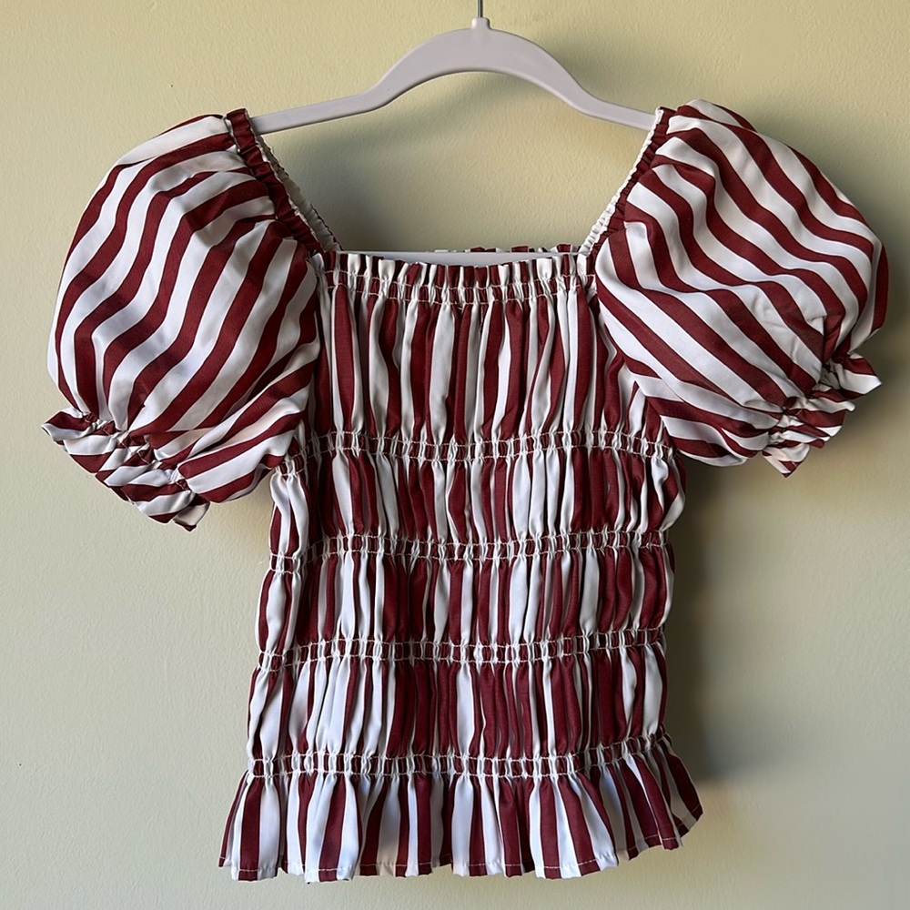 Cute Red and white summer top.